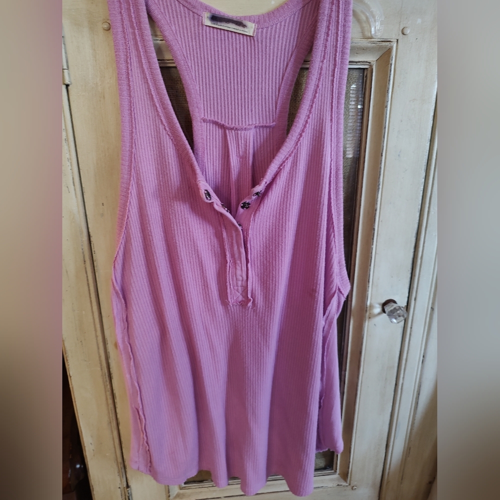 We the free sides large pink tank top